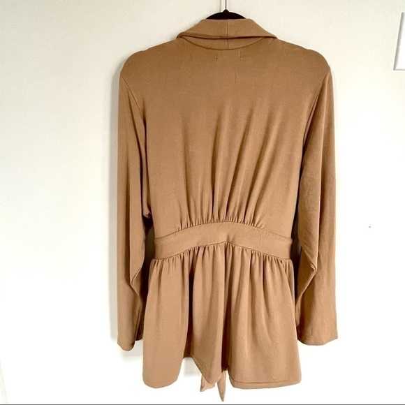 Torrid Women’s Tan Knit Tie Waist Blazer 3X NWT - Picture 12 of 15